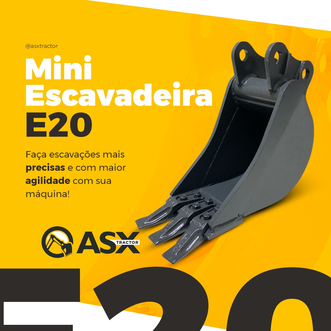 ASX Tractor - CaÃ§amba Mini escavadeira E20
