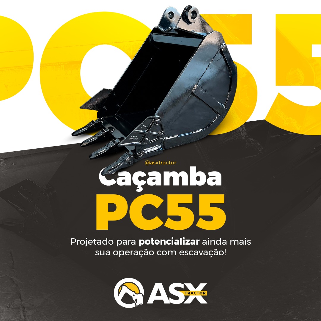 ASX Tractor - CaÃ§amba Mini escavadeira PC55