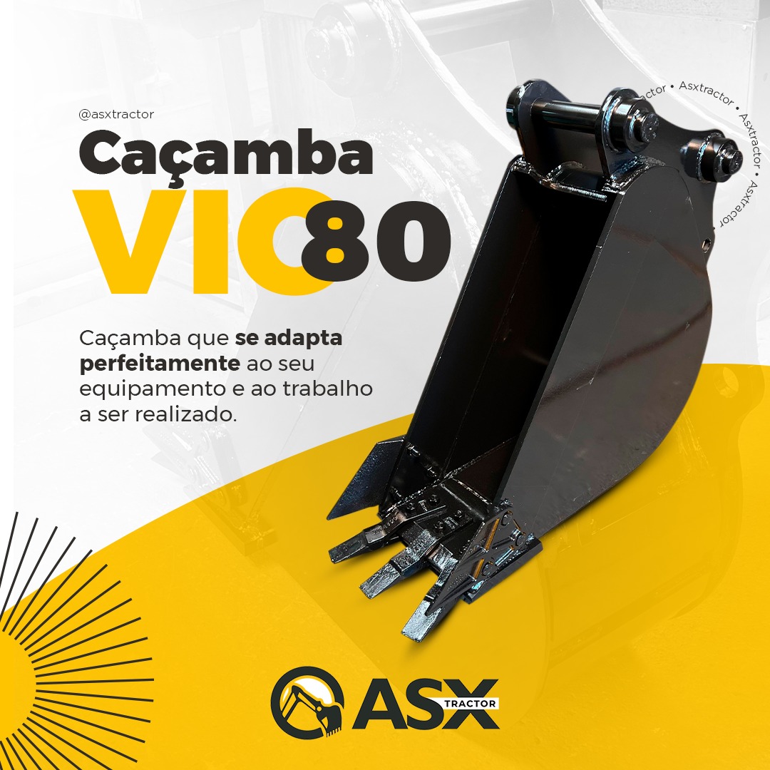 ASX Tractor - CaÃ§amba Mini escavadeira VIO80