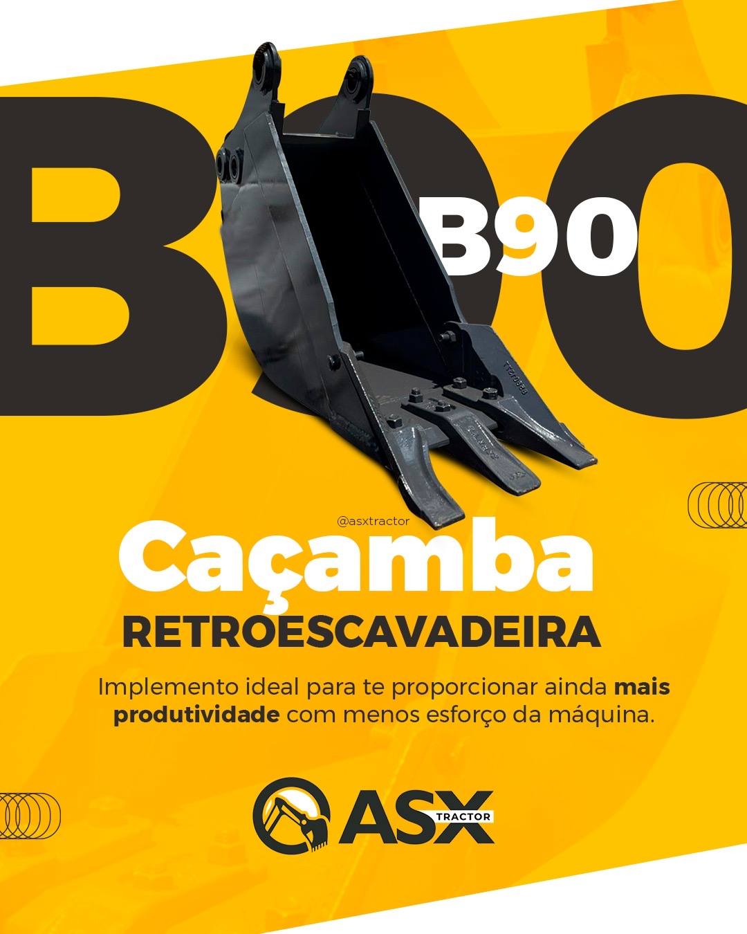 ASX Tractor - Caçamba para Retroescavadeira B90