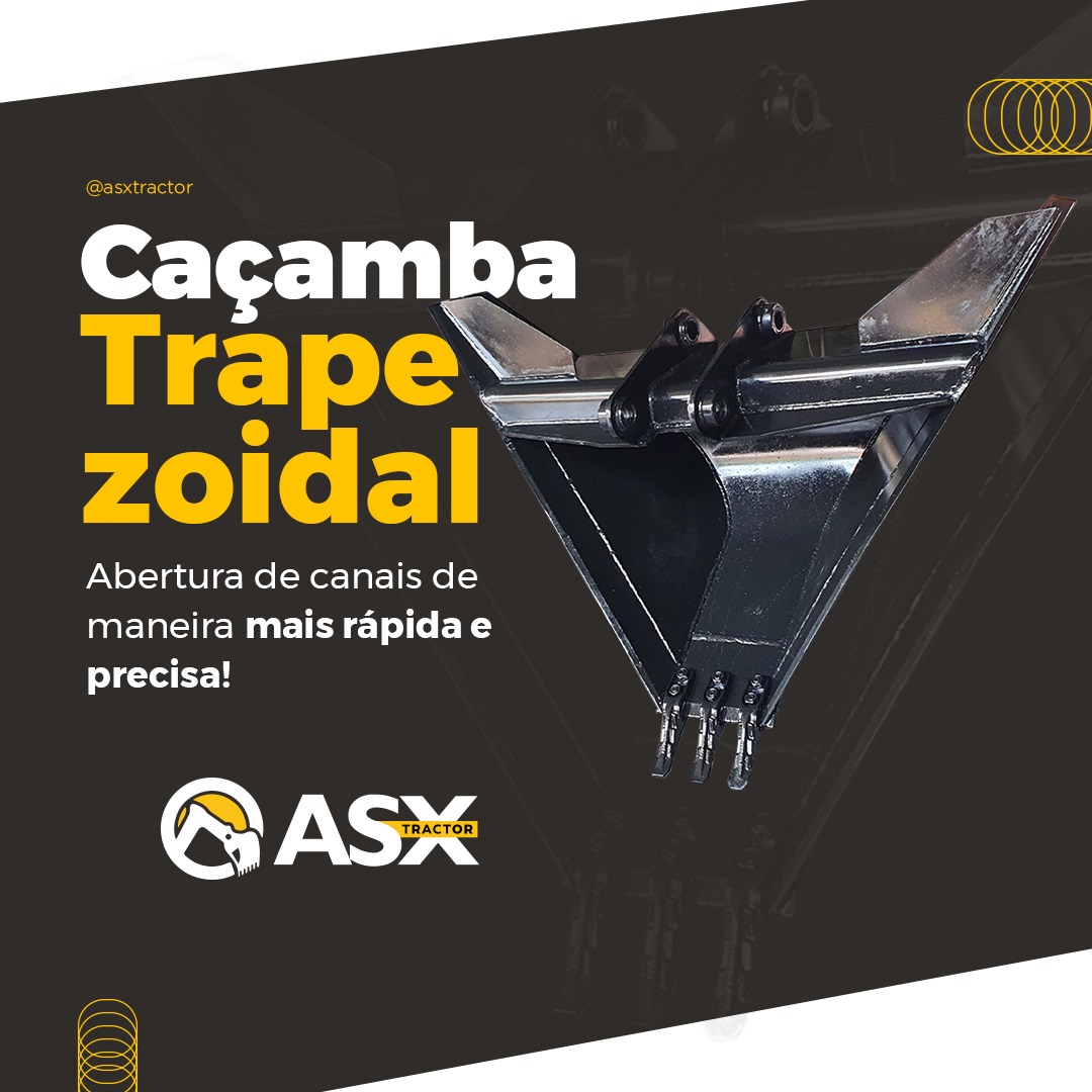 ASX Tractor - CaÃ§amba Trapezoidal Retroescavadeira
