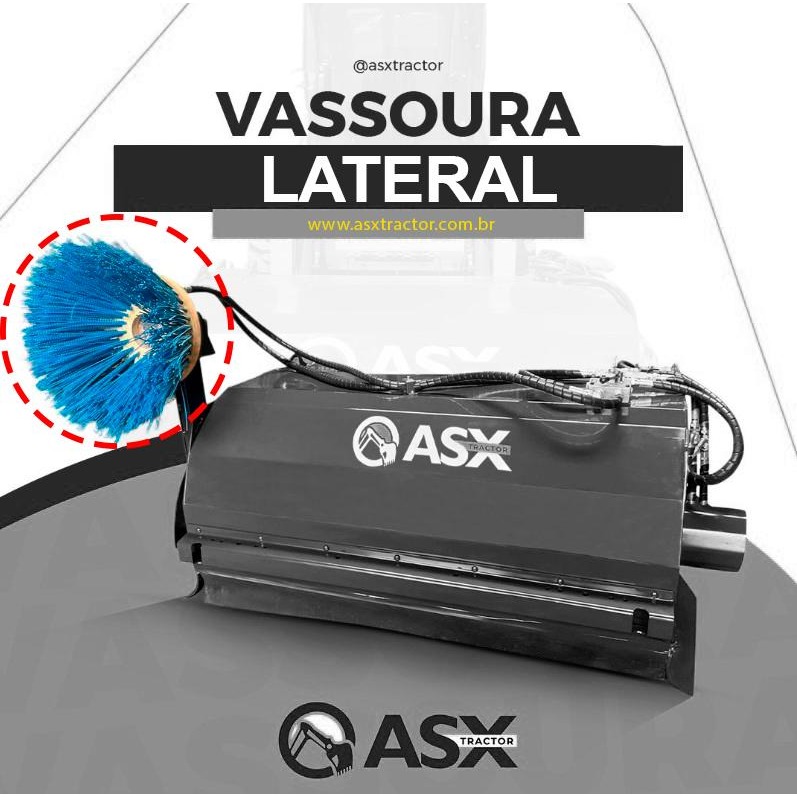 ASX Tractor - Vassoura Recolhedora com vassoura lateral